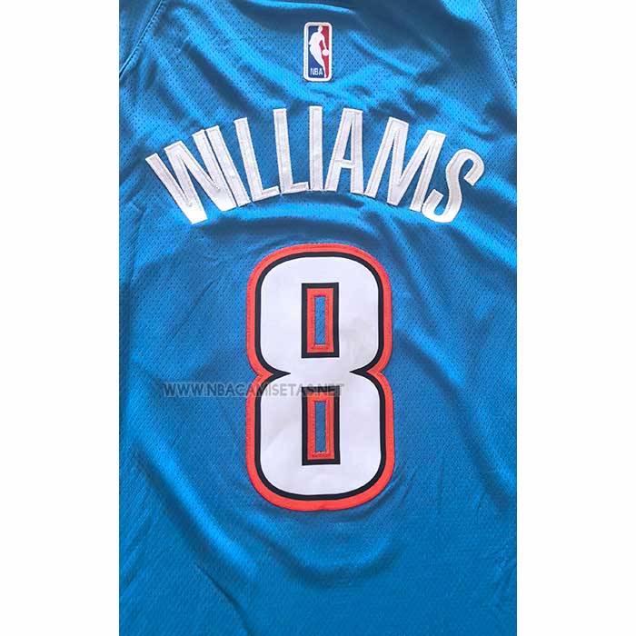 Camiseta Oklahoma City Thunder Jalen Williams NO 8 Icon 2024-25 Azul